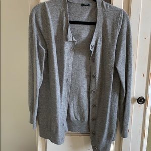 J-Crew Gray Cashmere Cardigan - XL